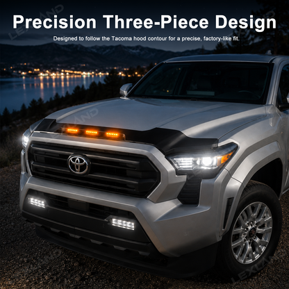 Tacoma/4Runner Hood Protector with LED Light Hood Deflector Bug Deflector 2.0 for Toyota