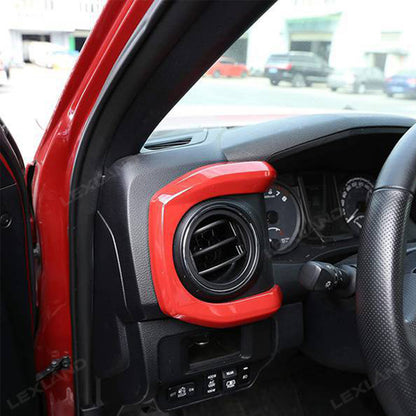 Tacoma Dashboard Cover Central Console Dash Panel TRD Style Red Decorative Interior Accents for Toyota