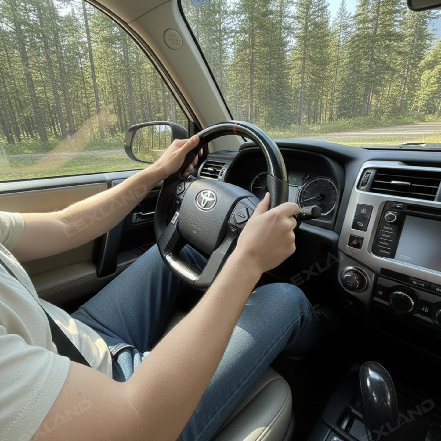 Tacoma /4Runner Steering Wheel Carbon Fiber Style Driving Wheel for Toyota