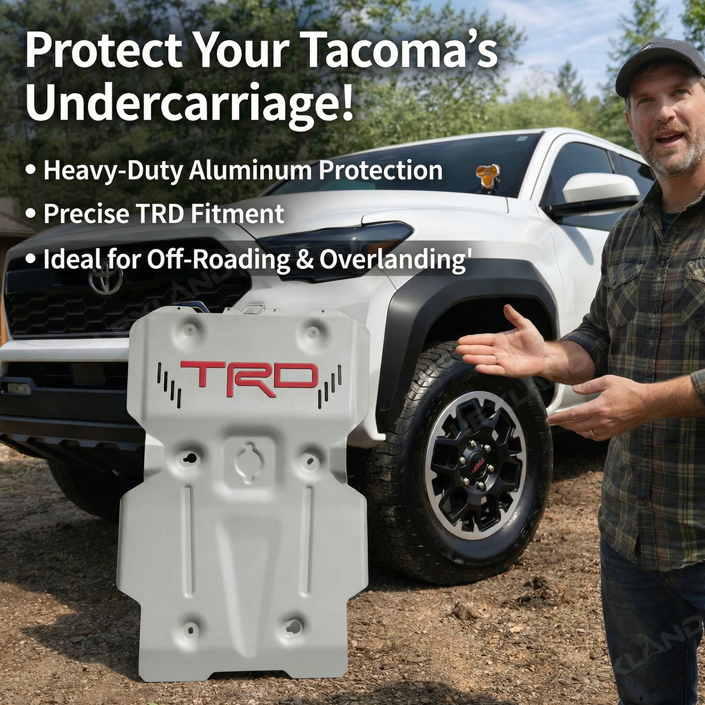 Tacoma Aluminum Front Engine Skid Plate for Toyota