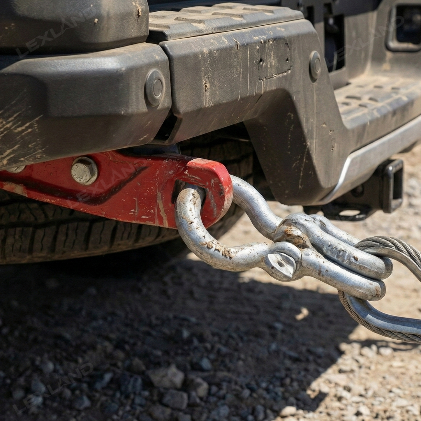 Tacoma Rear Tow Hooks Red Rear Recovery Points 2.0  for Toyota