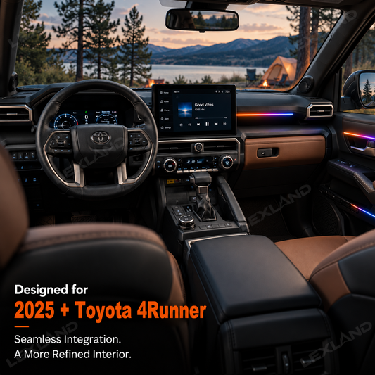 4Runner RGB Doors & Dashboard Ambient Lighting Kit Dynamic Interior LED Light Strips with App Control & Music Sync