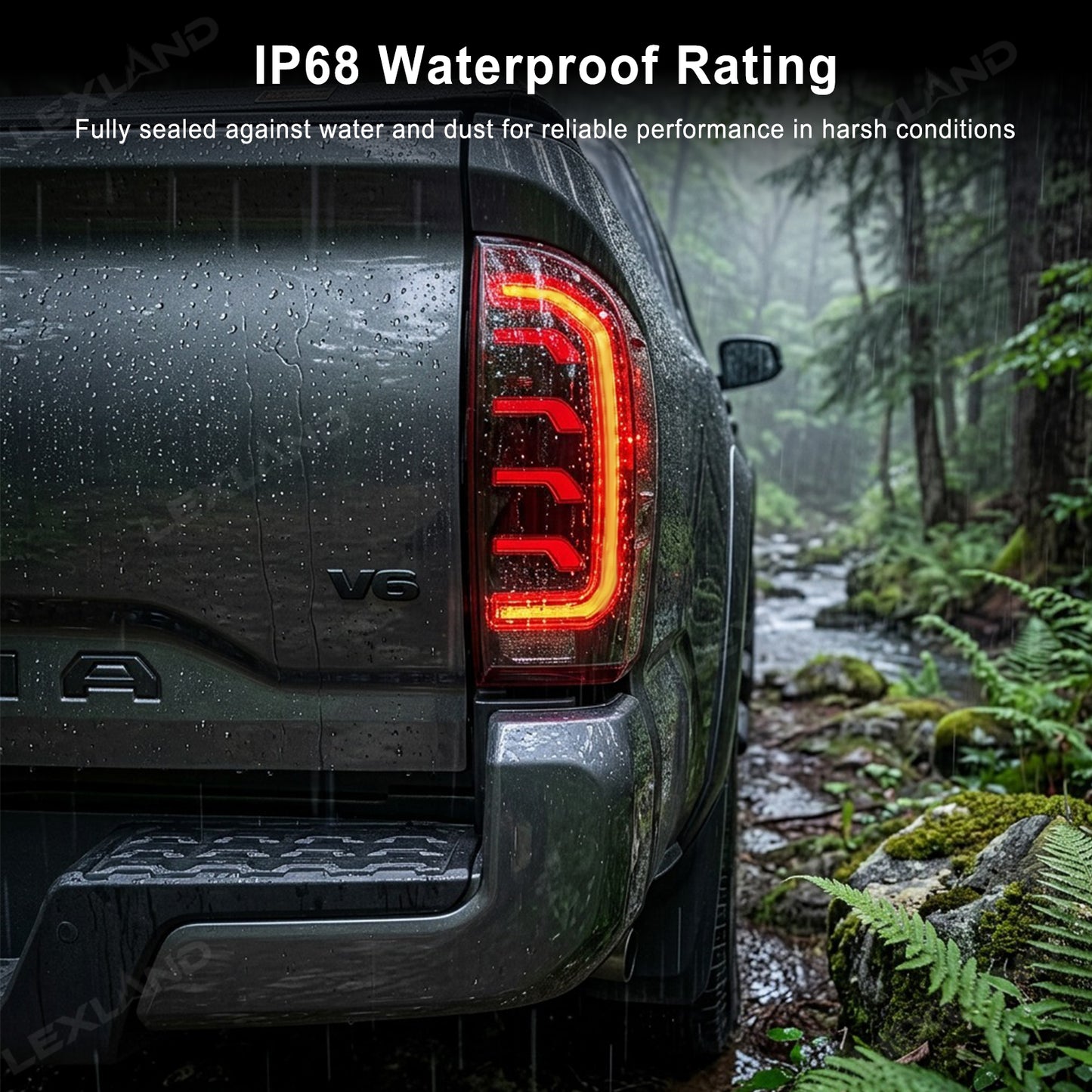 Tacoma LED Tail Lights Smoked Dynamic Form Lighting Sequential Rear Lamps Assembly for Toyota