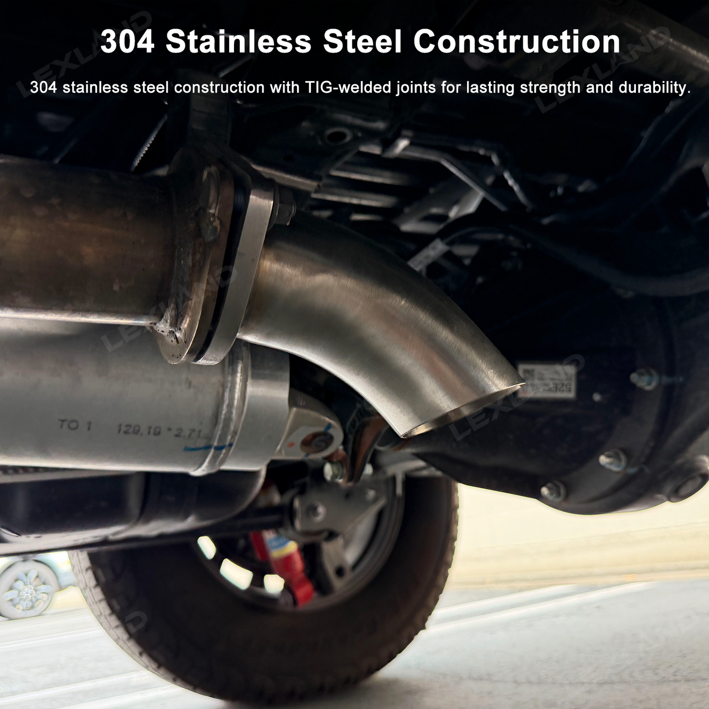 Tacoma Exhaust Tip Off-Road Trail Pipe Stainless Steel Exhaust 2.0 for Toyota