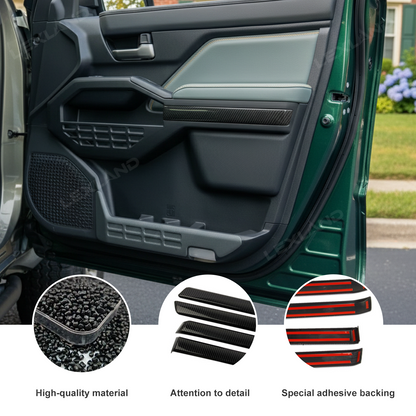Tacoma Door Panel Strips ABS Carbon Fiber Style Interior Decor Cover Trim for Toyota