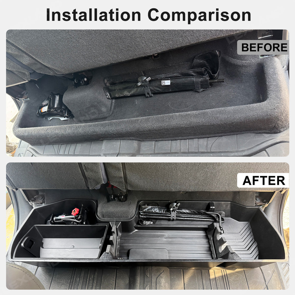 Silverado 1500/2500/3500HD Under Seat Organizer Tray ABS Rear Seat Storage Box