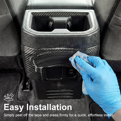 Tacoma Rear Air Vent Outlet Panel ABS Carbon Fiber Style Anti Kick Protection Cover for Toyota