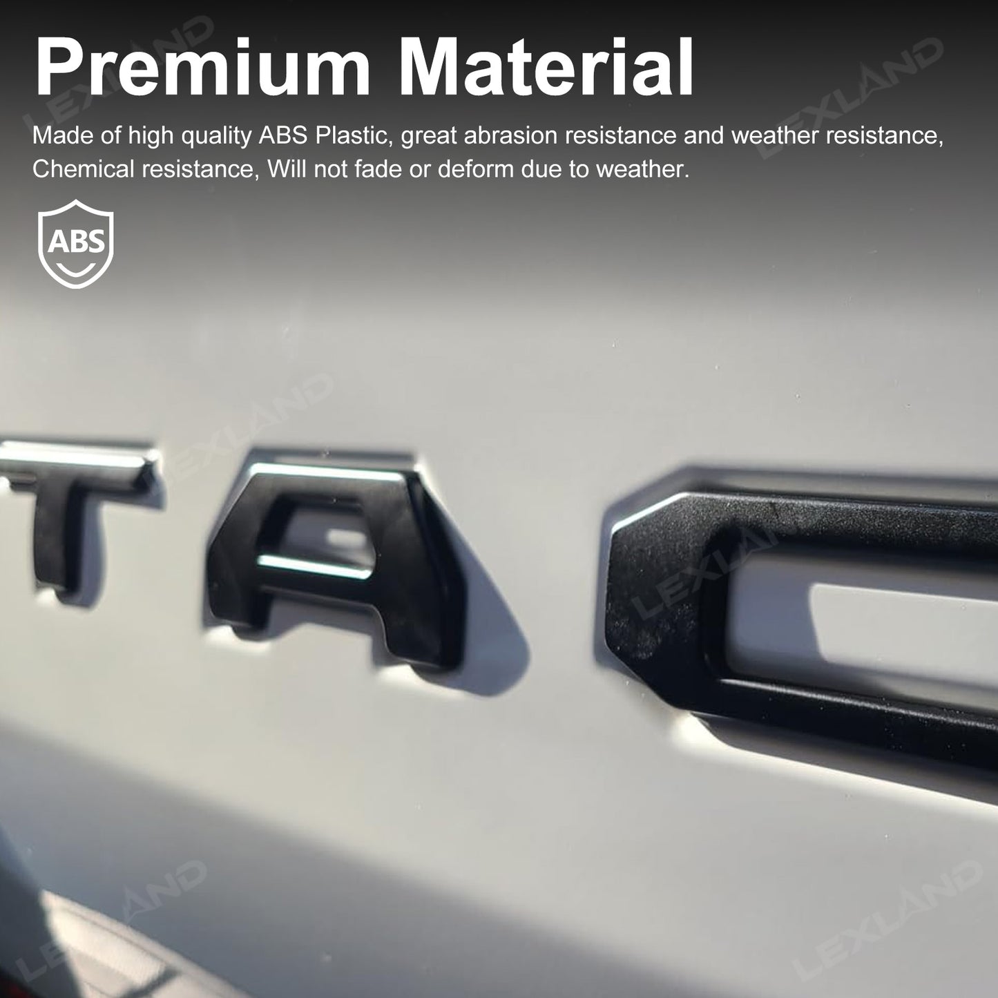 Tacoma 3D Tailgate Letters ABS Tailgate Insert Rear Emblems Decals for Toyota