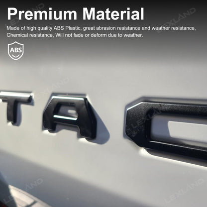 Tacoma 3D Tailgate Letters ABS Tailgate Insert Rear Emblems Decals for Toyota