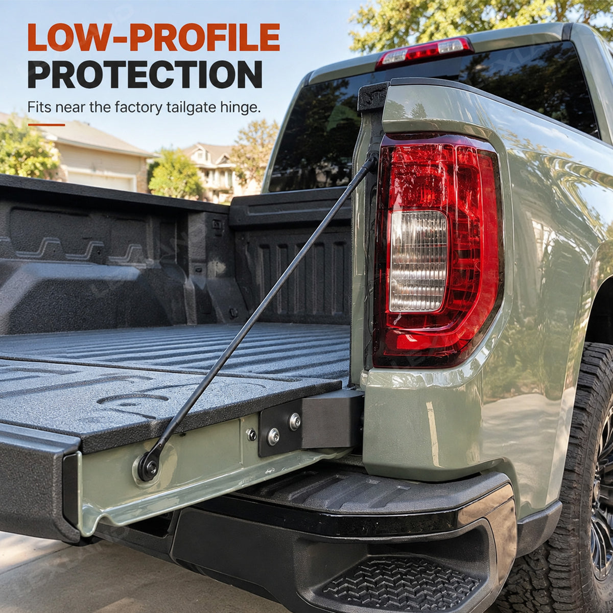 Silverado 1500 Anti-Theft Lock Security Stainless Steel Tailgate Theft Protector for Chevy