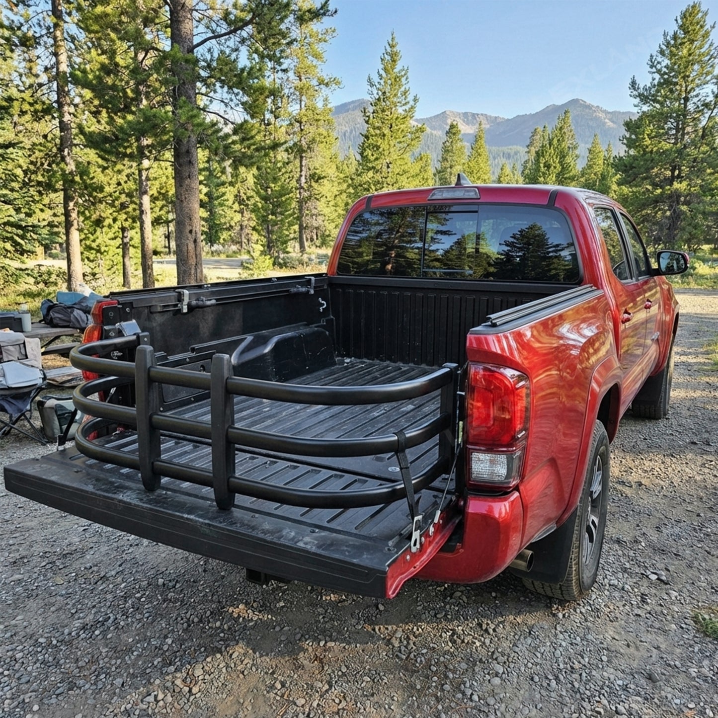 Tacoma Trunk Bed Extender Aluminum Alloy Tailgate Extender Cargo Extender Support for Toyota