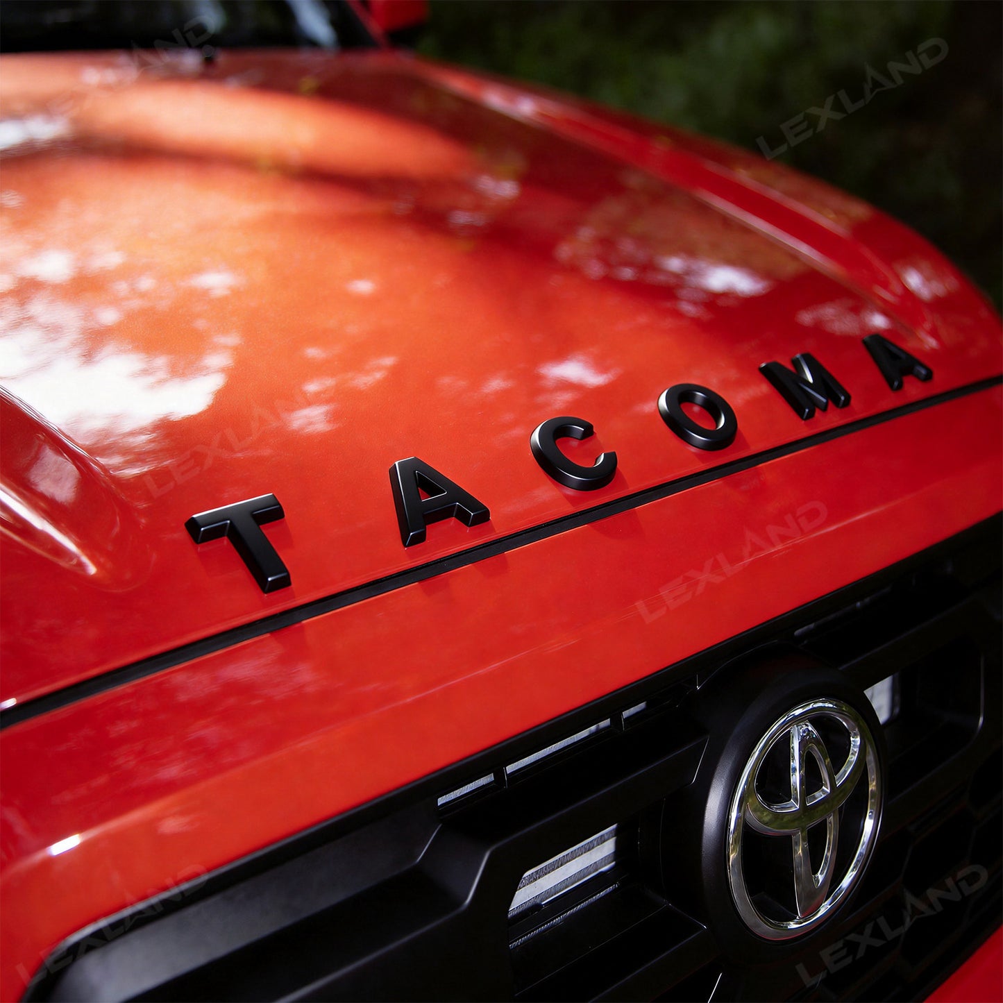 Tacoma Hood Letter Inserts Black Emblem Overlays For Toyota
