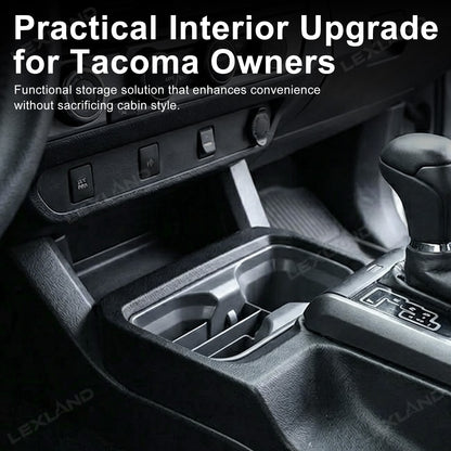 Tacoma Center Console Cup Holder Insert ABS Drink Organizer Water Bottle Storage Box for Toyota