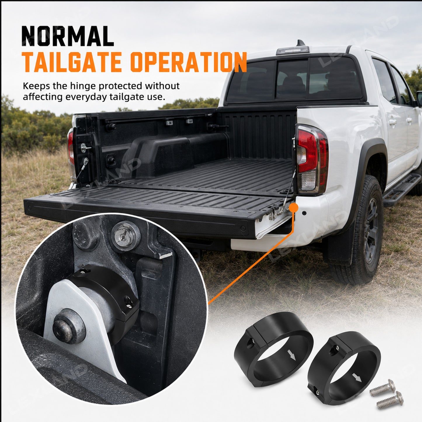 Tacoma Tailgate Anti-Theft Lock Aluminum Alloy Truck Bed Tailgate Security Lock 2.0 for Toyota