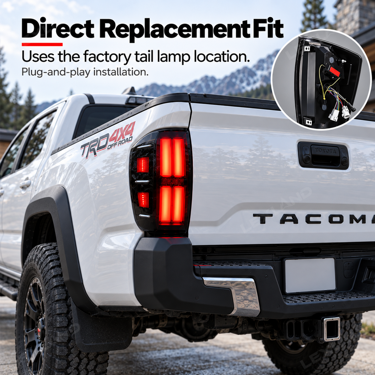 Tacoma 3rd Gen Tail Lights LED Form Lighting Rear Lamps Assembly for Toyota