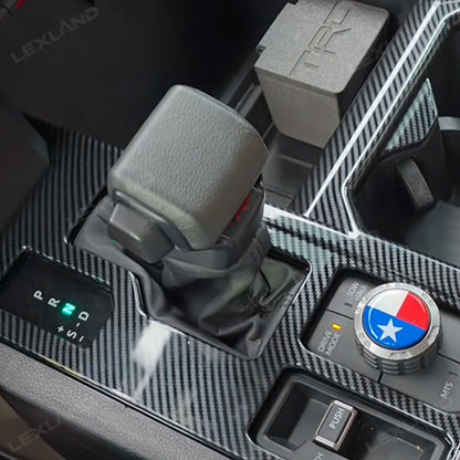 Tundra Center Control Gear Shift Panel Cover Trim ABS Carbon Fiber Style Console Overlay