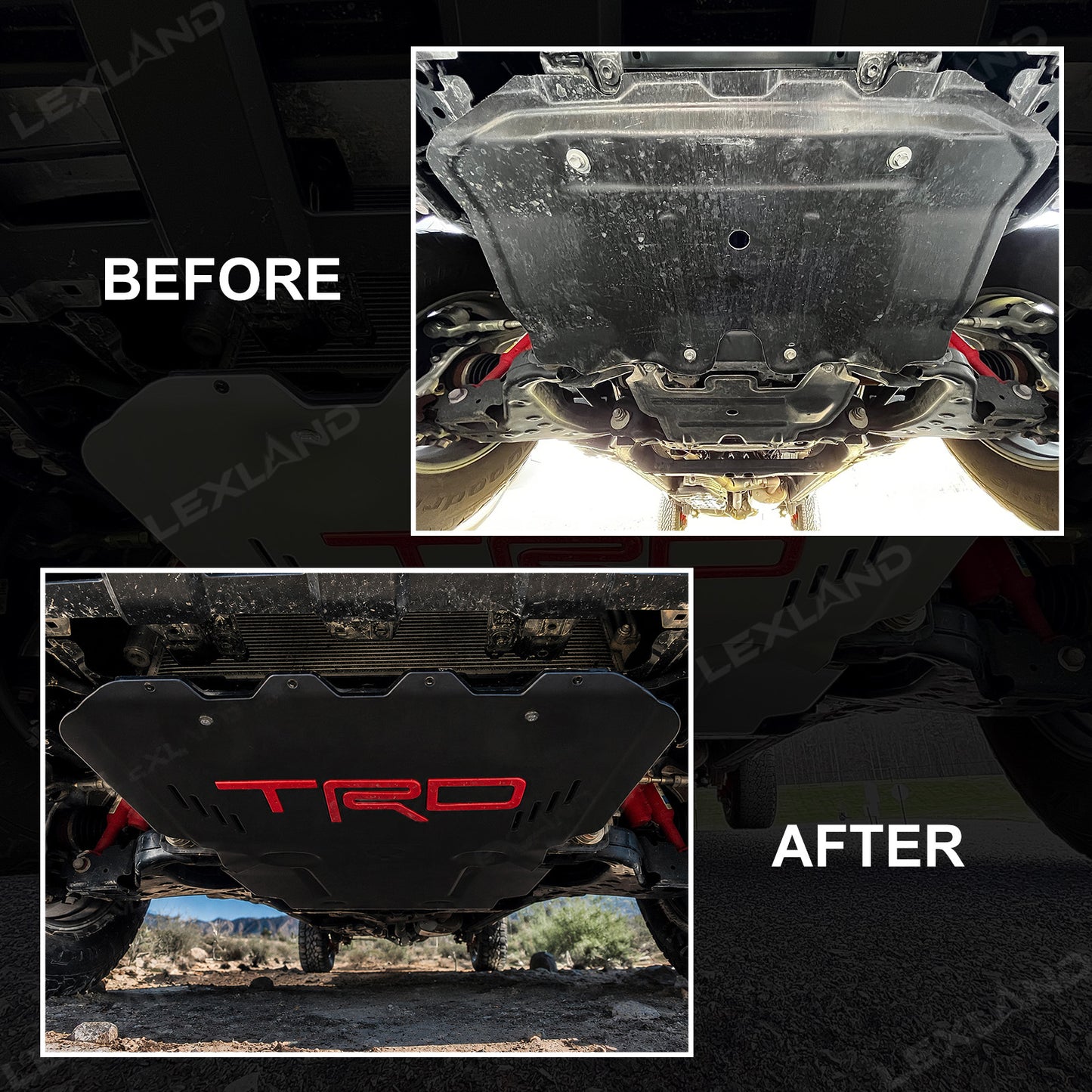 Tacoma Skid Plate with TRD Style Front Engine Undercover Underbody Protection Plate for Toyota
