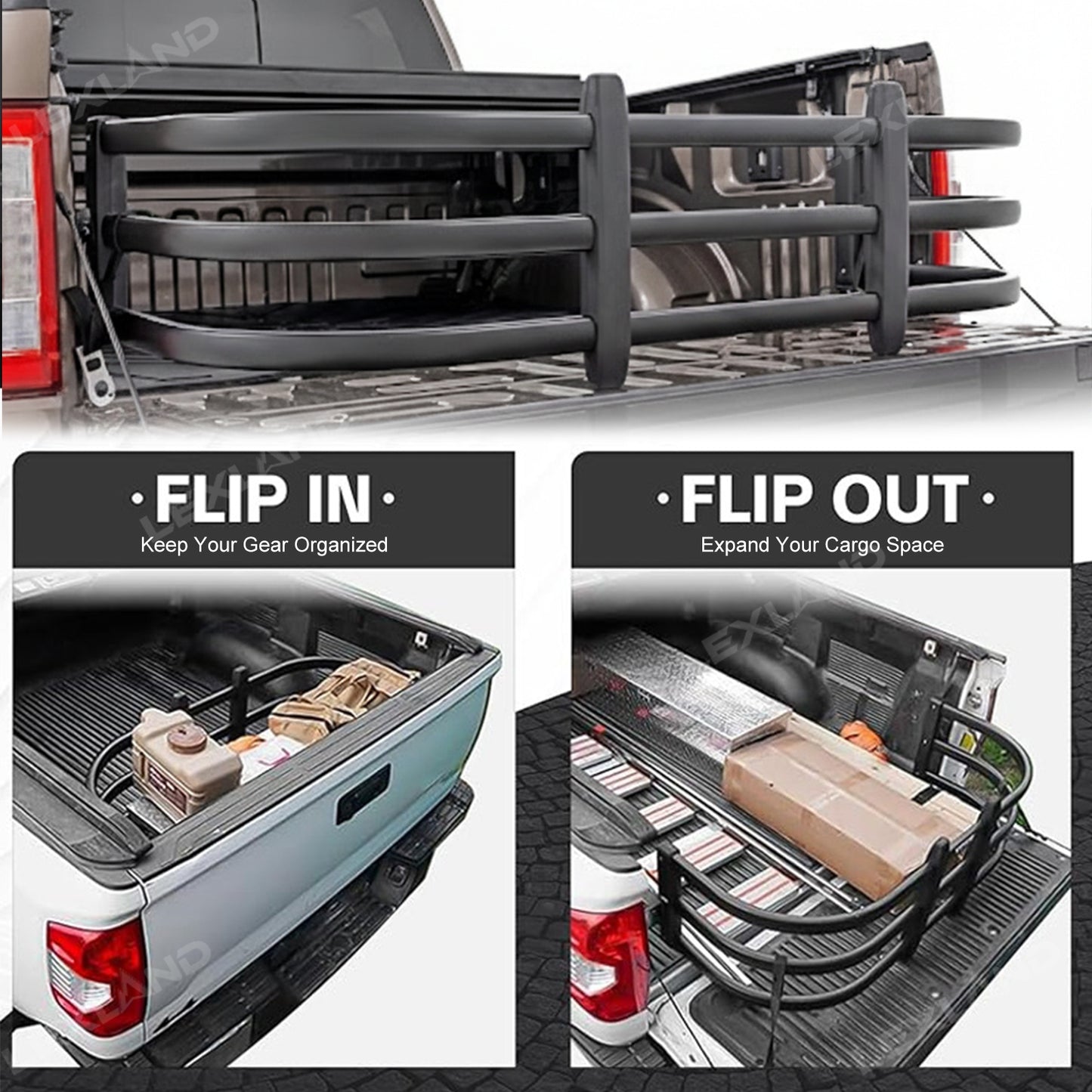 Tacoma Trunk Bed Extender Aluminum Alloy Tailgate Extender Cargo Extender Support for Toyota