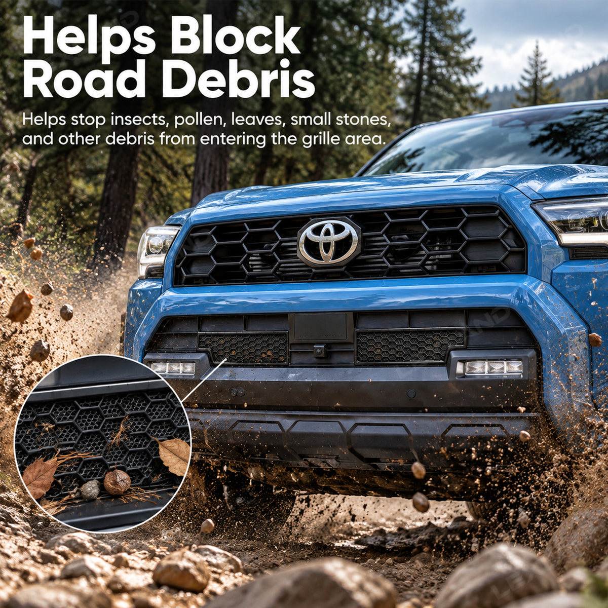 4Runner Grille Mesh Insert Front Lower Bumper Bug & Debris Protective Screen Covers for Toyota