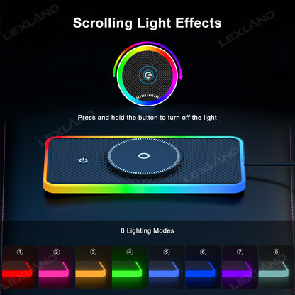 4Runner/Tacoma Magnetic Wireless Charger with Ambient Light 15W Phone Charging Pad 2.0