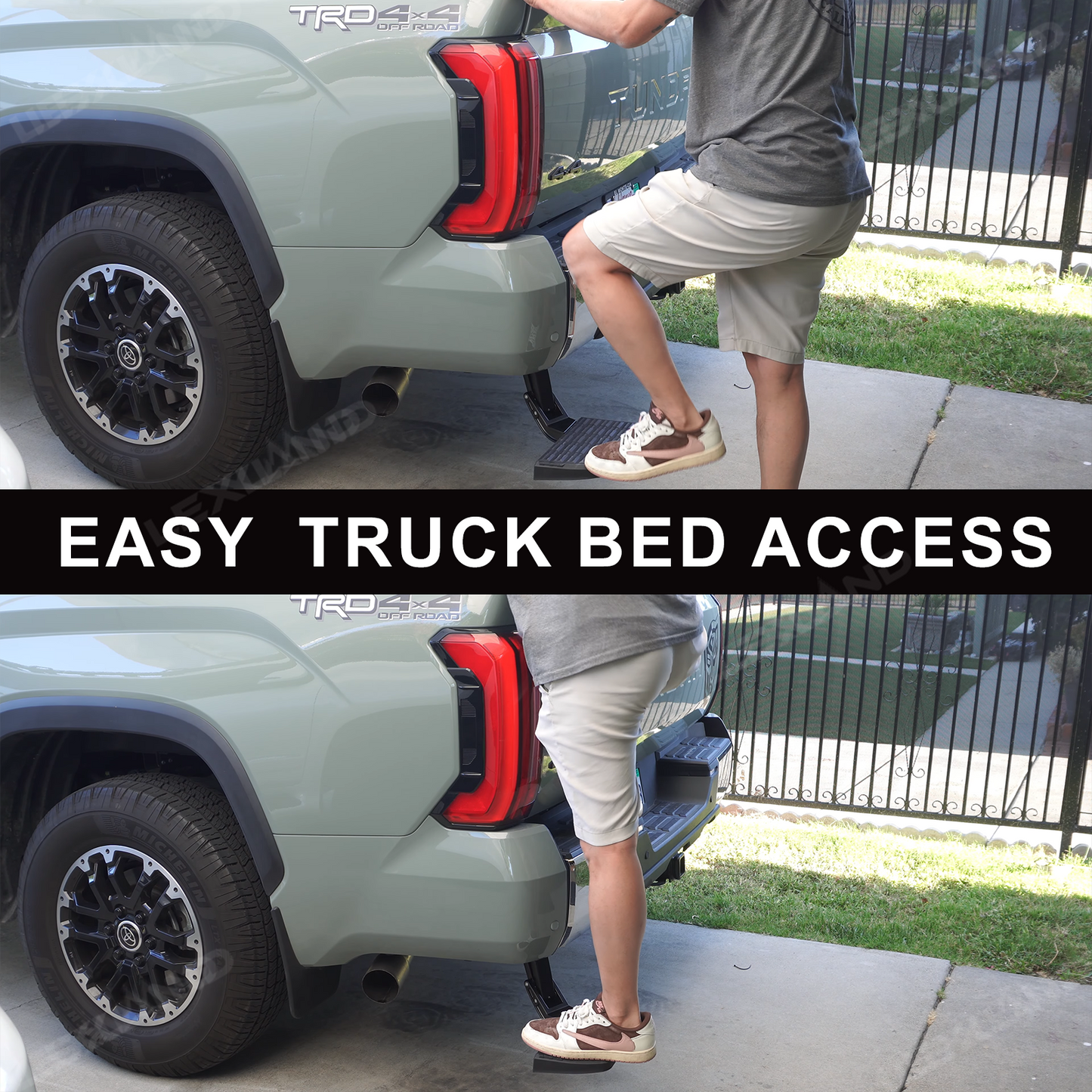Tundra Rear Bed Step Retractable Aluminum Truck Tailgate Step Folding Bumper Step for Toyota