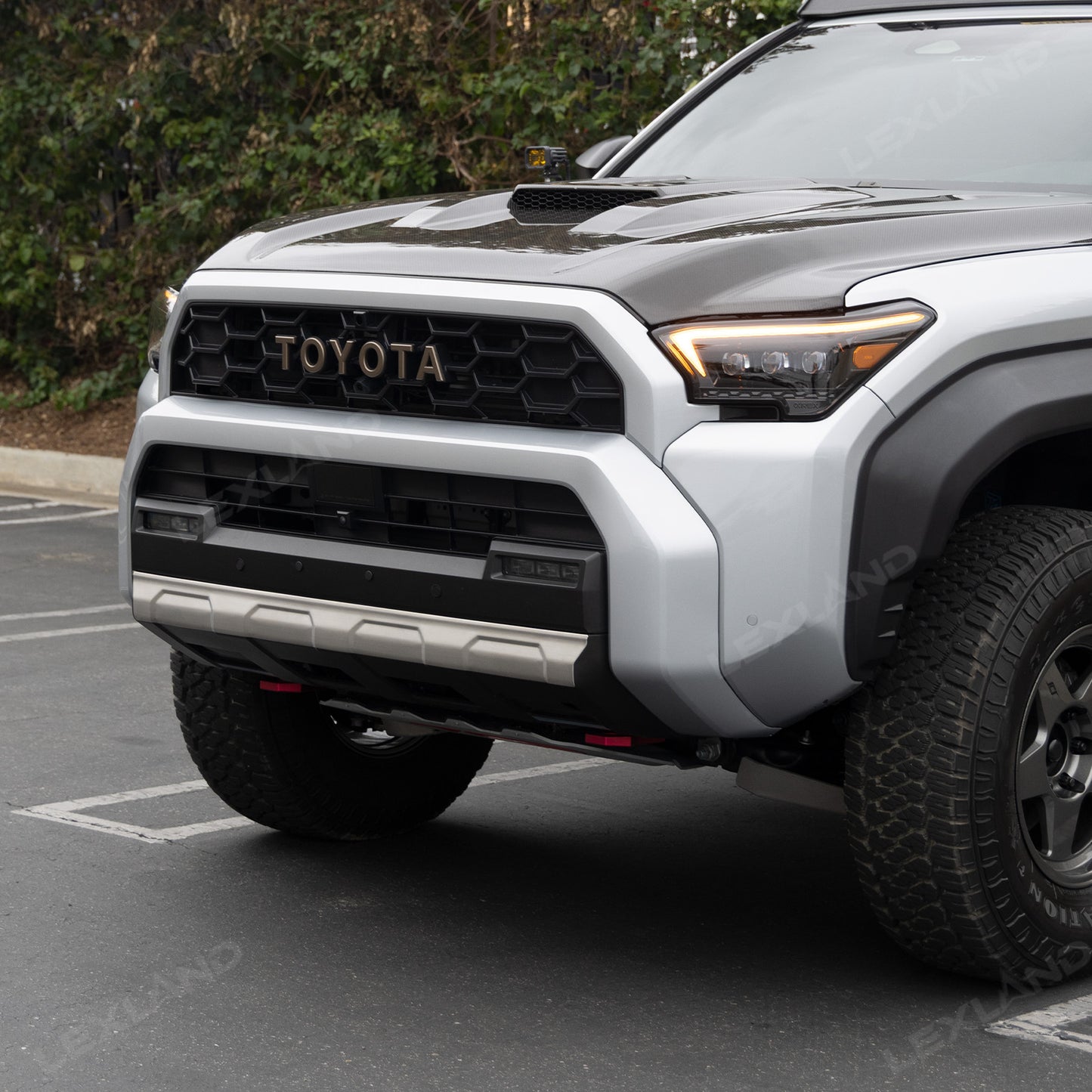 4runner Front Bumper Lower Valance Strip Stainless Steel Scratch Guard Protector - Silver Brushed Finish