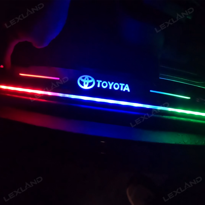 4Runner/Tacoma Illuminated Door Sill Plates RGB LED Door Sill Protectors Trim Covers for Toyota