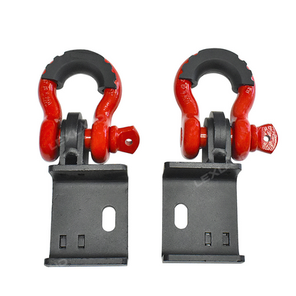 Tacoma Front Tow Hooks & Shackle Bracket Bolt-On Recovery Points 2PCS for Toyota