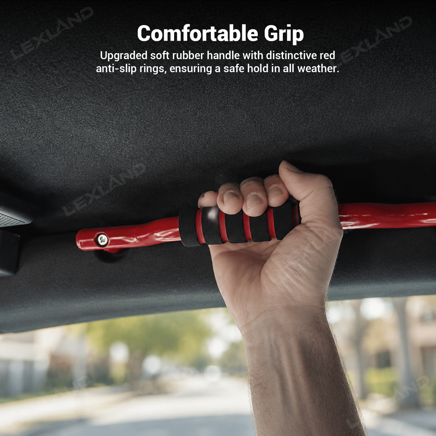 Bronco Aluminum Grab Handles Front / Rear Roll Bar Handgrip Handles 2PCS for Ford