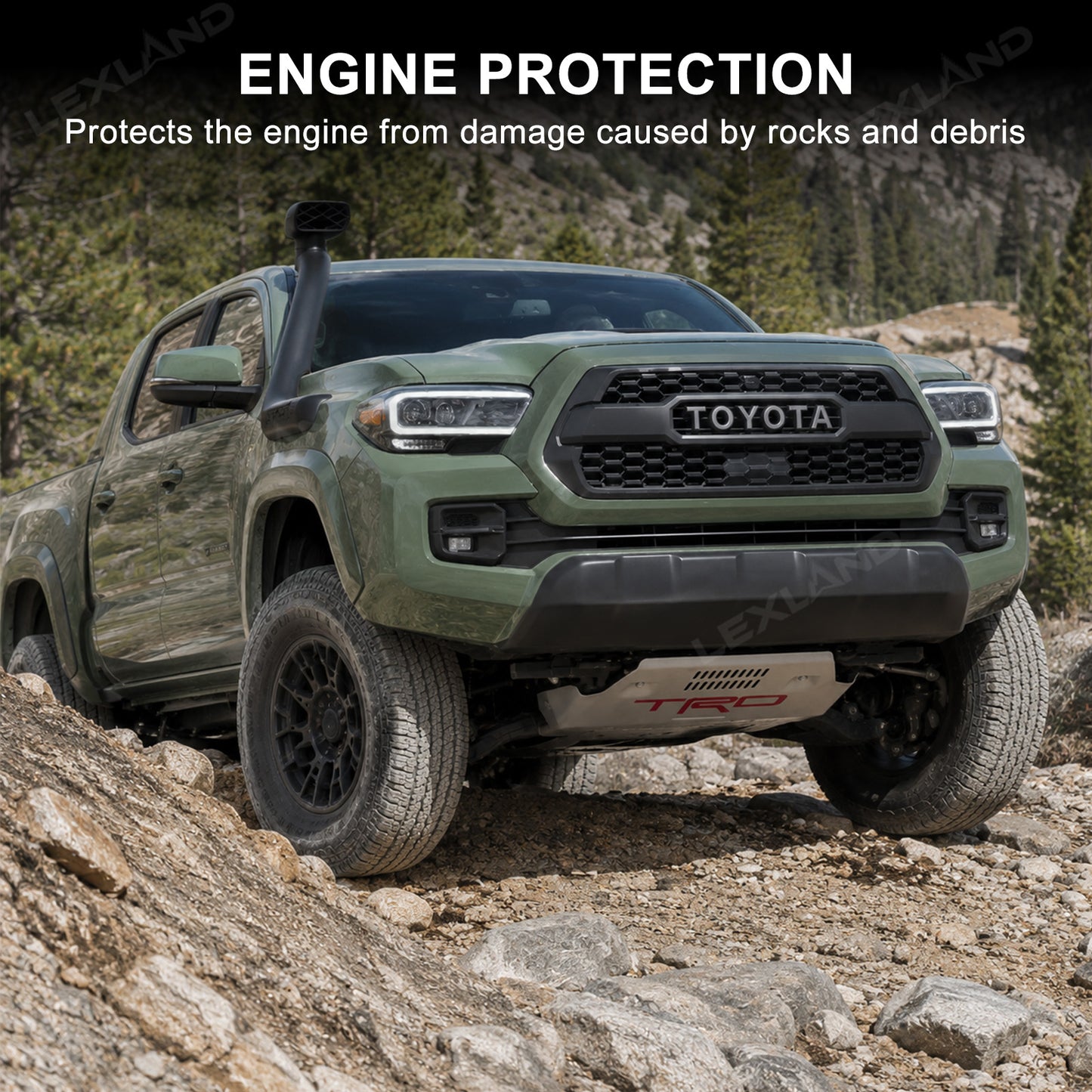 Tacoma Skid Plate Aluminum Front Engine Guard TRD Style Underbody Protector