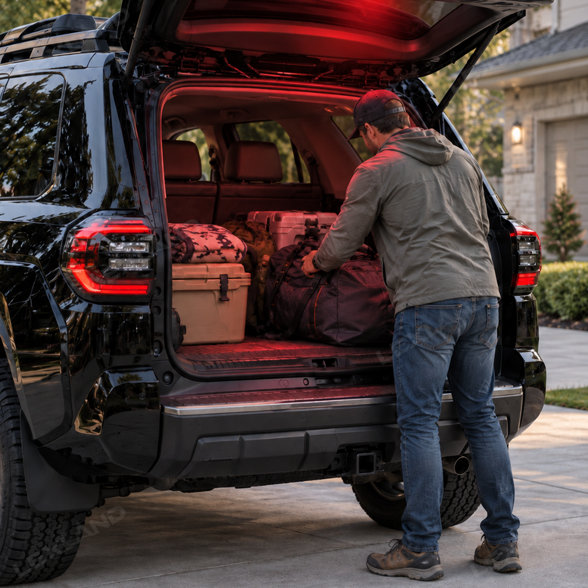 4Runner Trunk Camping Light Dual-Color LED Cargo Lamps Hatch Trunk Ceiling Lighting
