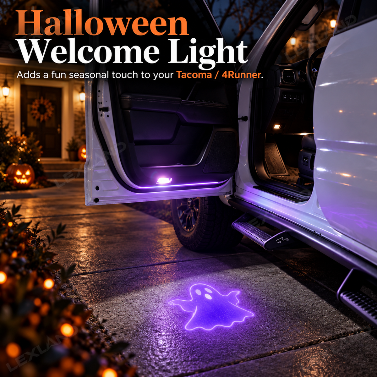 Tacoma/4Runner Halloween Ghost Door Puddle Lights LED Front Door Projector Lights 2PCS
