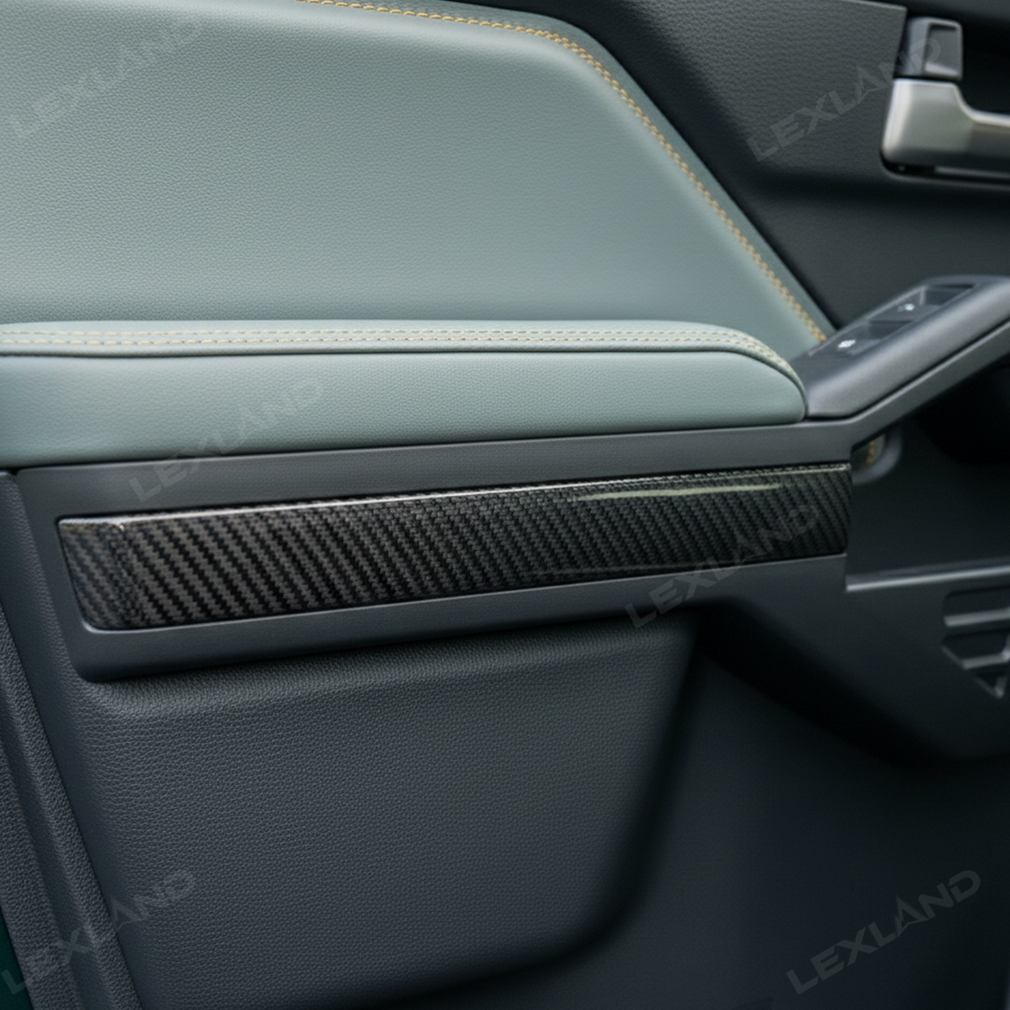 Tacoma Door Panel Strips ABS Carbon Fiber Style Interior Decor Cover Trim for Toyota