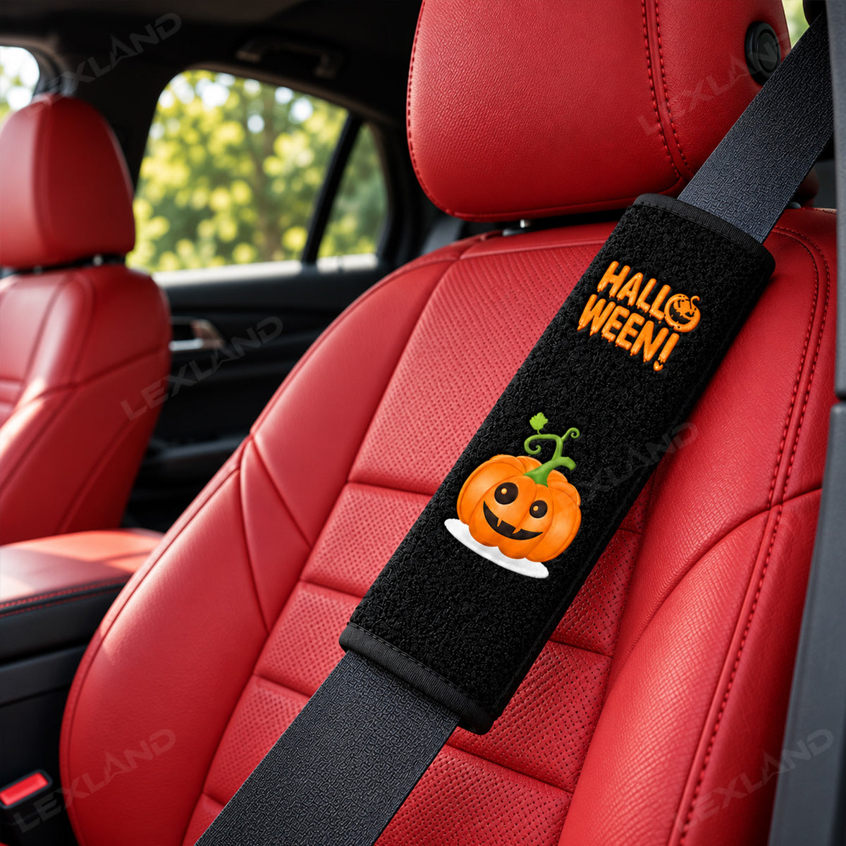 Tacoma/4Runner/Tundra Seat Belt Cover Halloween Pumpkins Seat Belt Strap Covers Shoulder Pads 2PCS