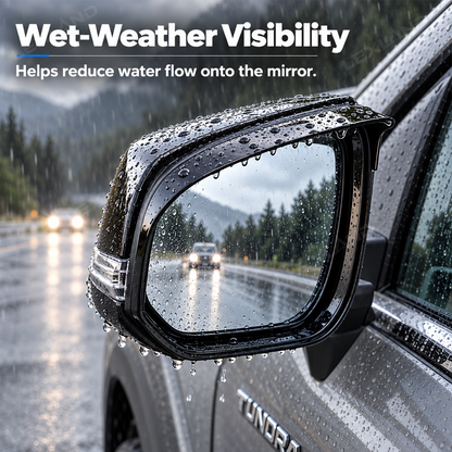 Tundra Rearview Mirror Rain Eyebrow Trim Side Mirror Rain Guard Eyebrow Cover Trim 2PCS for Toyota