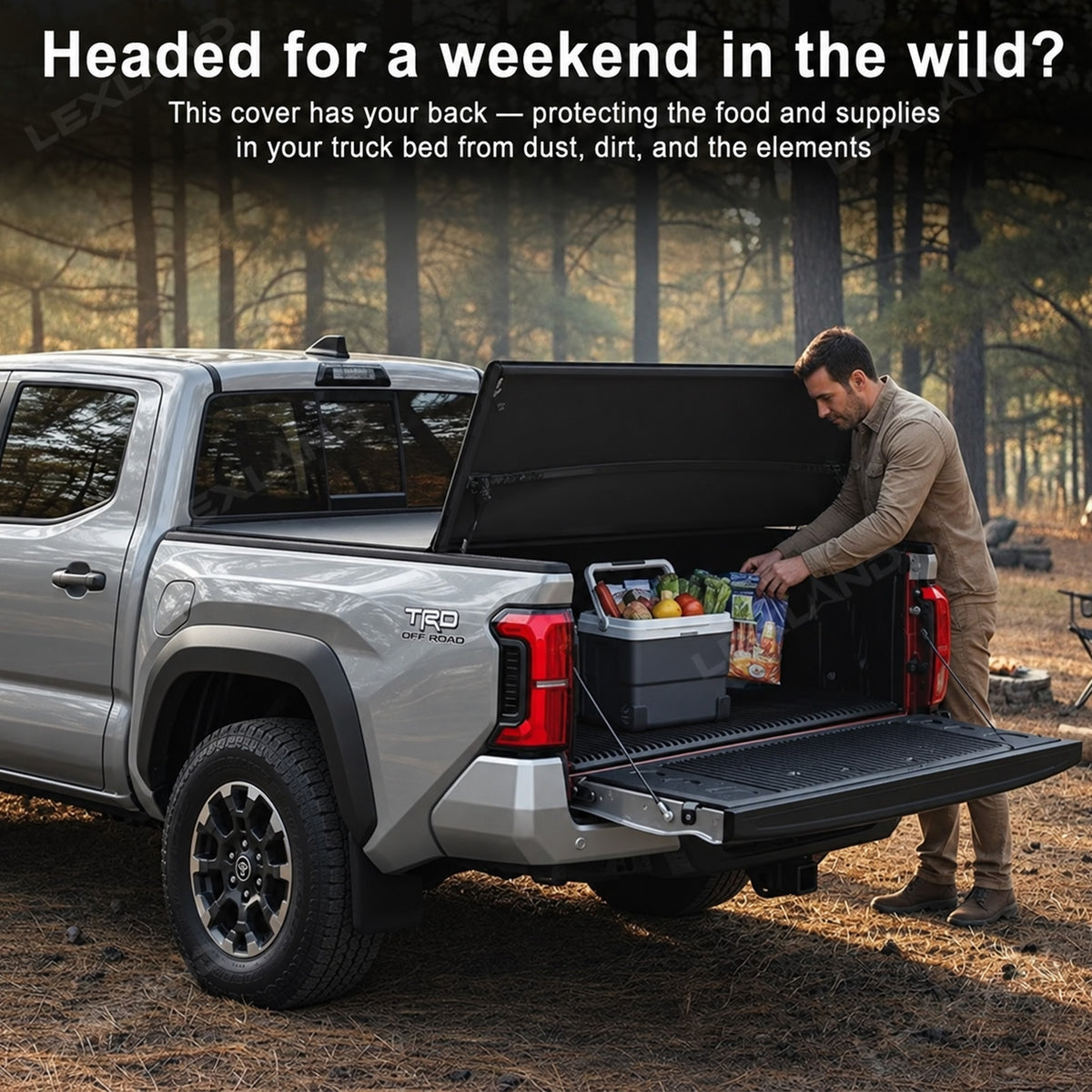 Tacoma Tri-fold Soft Folding Truck Bed Tonneau Cover for Toyota