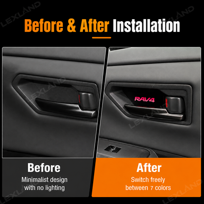 RAV4 Door Handle Bowl Lights Multi-color Interior Ambient Lighting Upgrade Kit 4PCS for Toyota