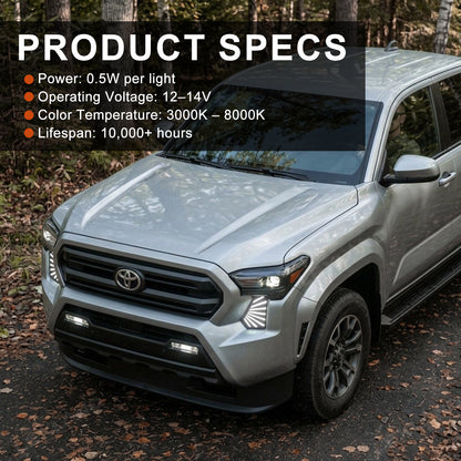 Tacoma LED DRL Sequential Daytime Running Light Kit Dual-Color Dynamic Fog Lamps for Toyota