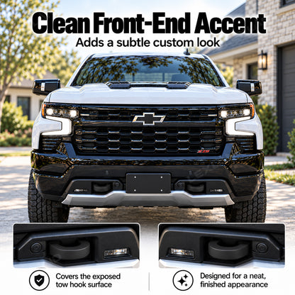 Silverado 1500 Front Tow Hook Covers Silicone Tow Hook Caps Protectors for Chevrolet