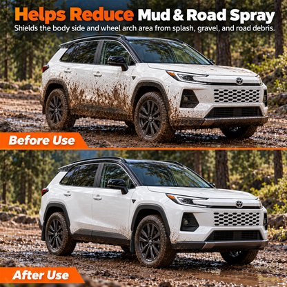 RAV4 Mud Flaps No-Drill Splash Guards Front & Rear Fender Mudguards 4PCS for Toyota