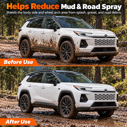 RAV4 Mud Flaps No-Drill Splash Guards Front & Rear Fender Mudguards 4PCS for Toyota