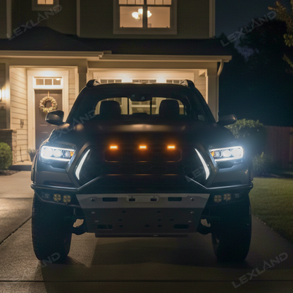 Tacoma Front Bumper Grille With DRL & Turn Signals TRD PRO Style Front Grill Replacement