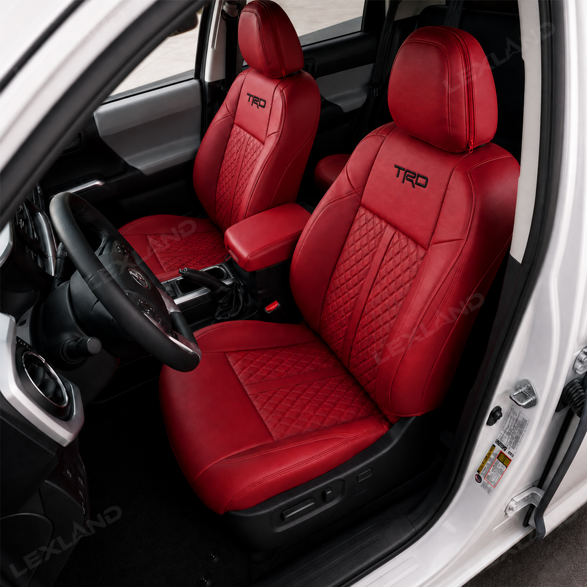 Tacoma/4Runner Diamond Design Seat Covers Premium Nappa Leather Interior Seat Protectors for Toyota