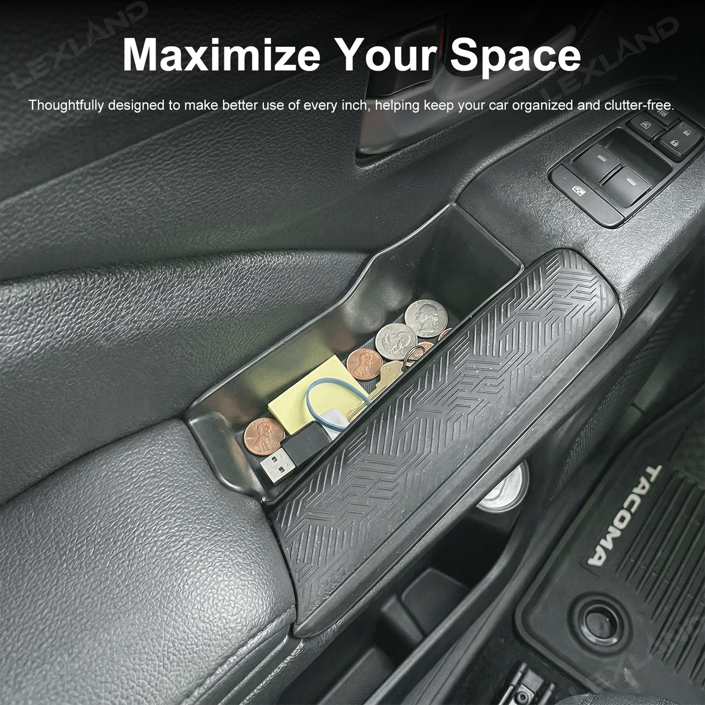Tacoma/4Runner Front Door Handle Storage Box Side Door Tray Organizer Insert 2PCS for Toyota