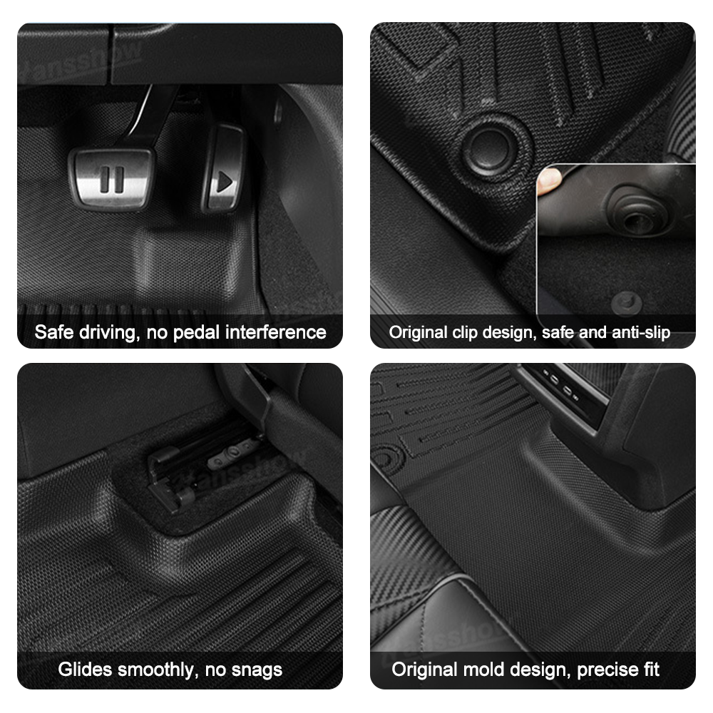 4Runner Floor Mats & Cargo Liner Seat Back Protector Set All-Weather TPE Interior