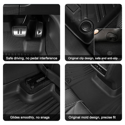 4Runner Floor Mats & Cargo Liner Seat Back Protector Set All-Weather TPE Interior