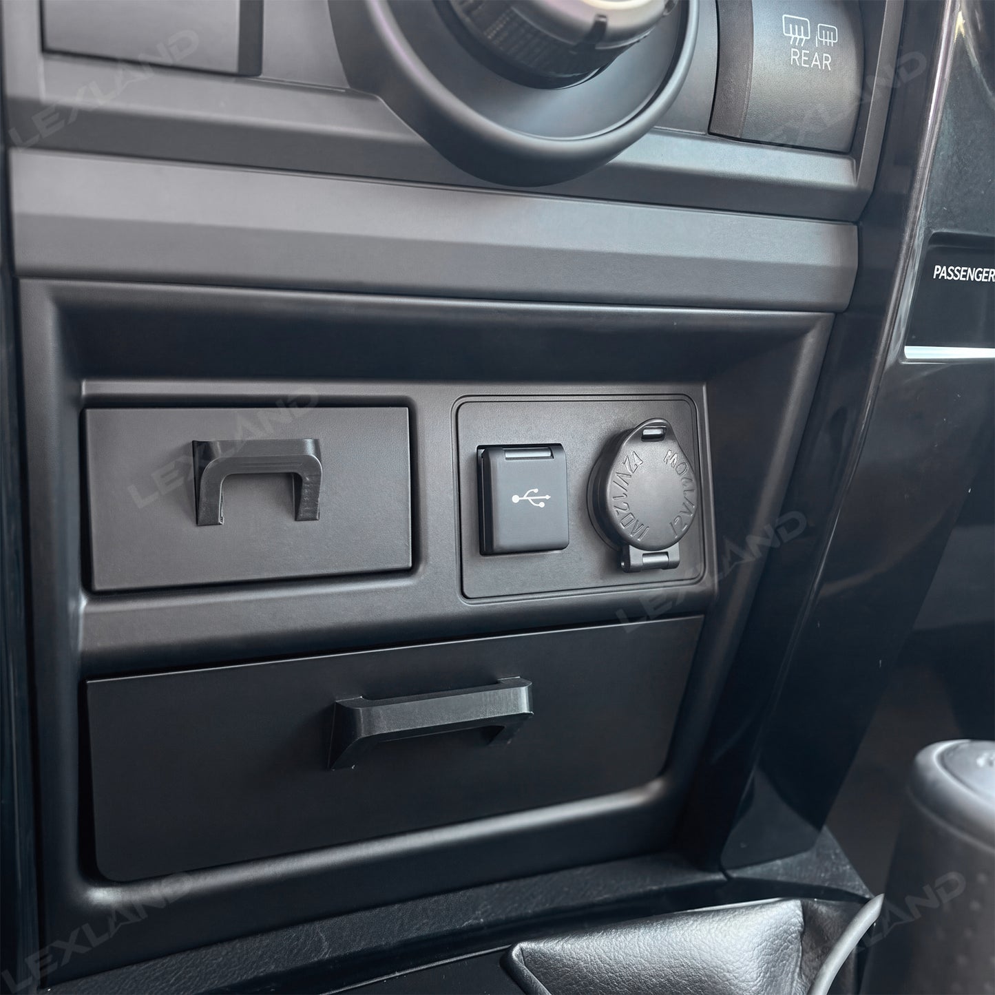 4Runner Storage Drawer Organizer Center Console Cubby Upper & Lower Storage Box 2PCS for Toyota