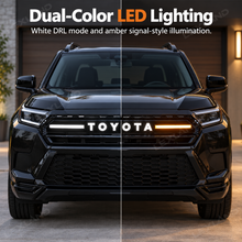 RAV4 Front Bumper Grille Light Bar Dual-Color Illuminated TOYOTA Style Front Grille with DRL