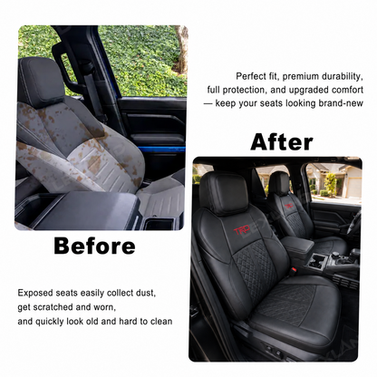 Tacoma/4Runner Seat Covers Diamond Pattern Seat Protectors TRD-Style Interior Protection for Toyota