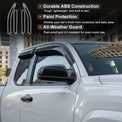 Tacoma Window Deflectors ABS Window Visors Rain Guards for Toyota